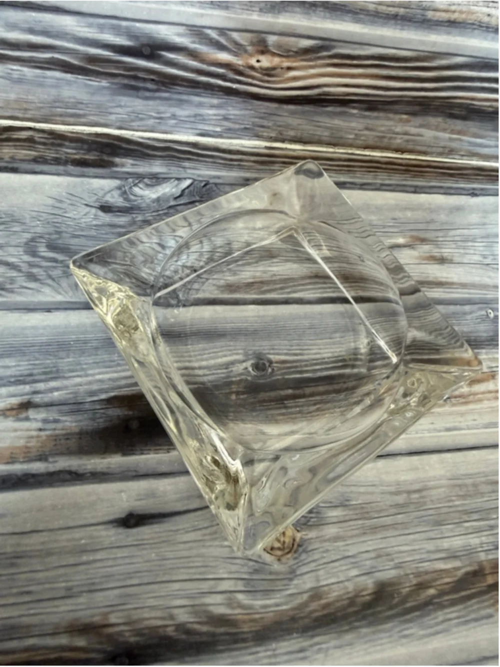 Vintage small glass ashtray